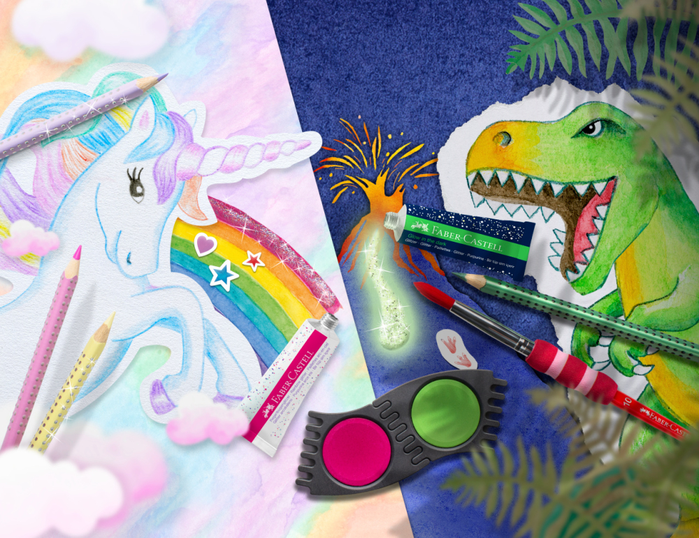 Display concept unicorni si dinozauri 2024 faber-castell [2]