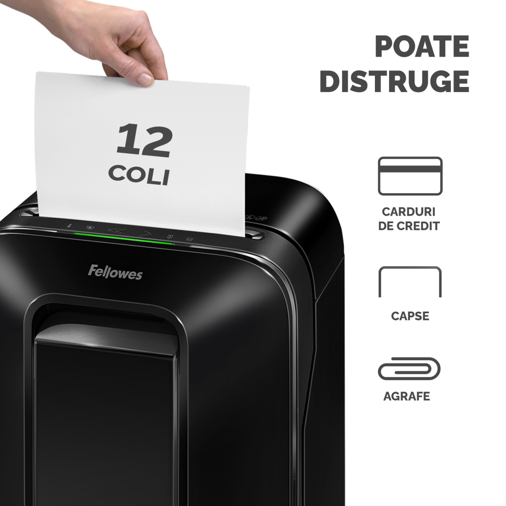 Distrugator documente lx201 micro-cut negru fellowes [3]