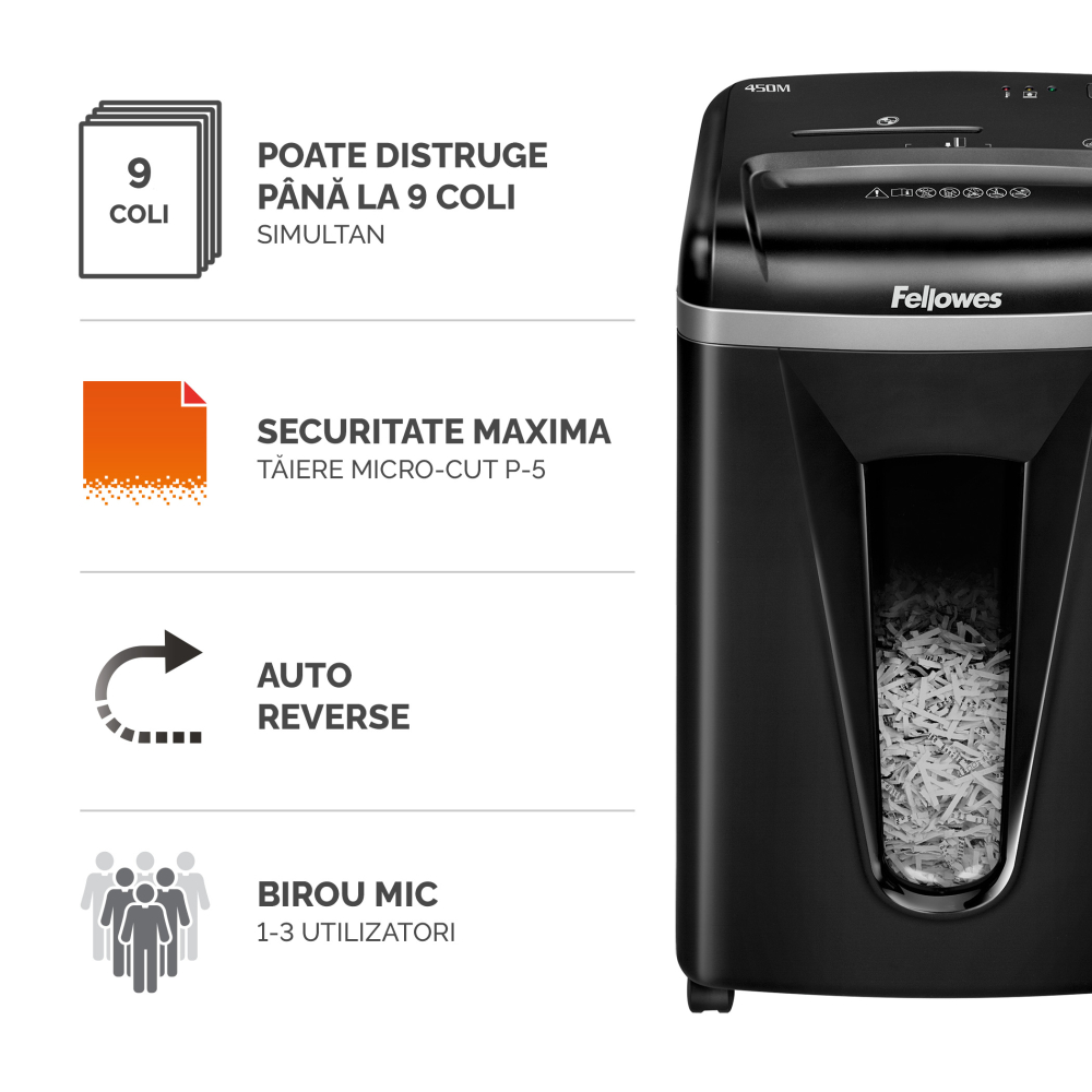 Distrugator documente ms-450 microshred fellowes [2]