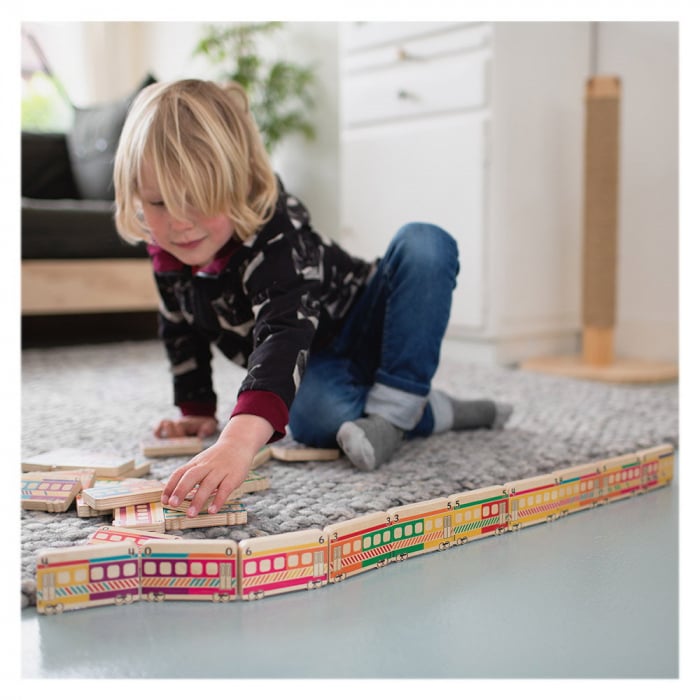 Domino Train, joc educativ din lemn, 3-8 ani [3]