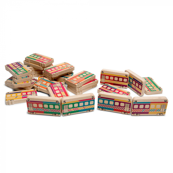 Domino Train, joc educativ din lemn, 3-8 ani [5]