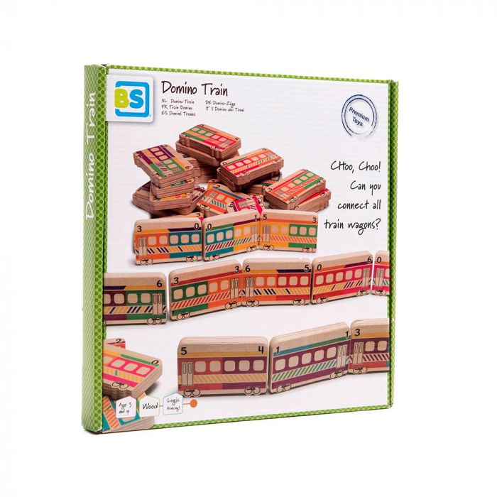 Domino Train, joc educativ din lemn, 3-8 ani [1]