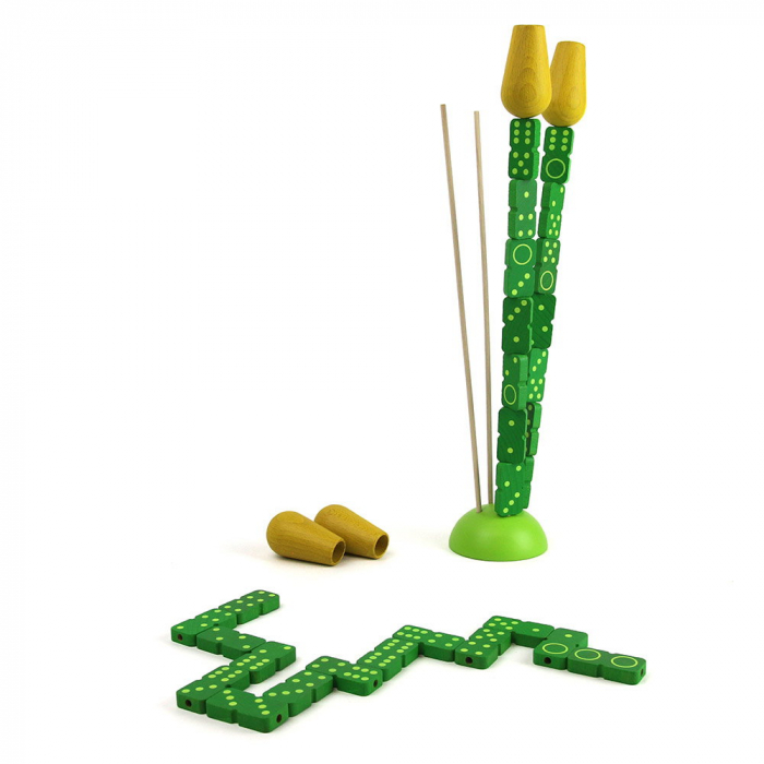 Domino Tulips, cu piese stivuibile din lemn, Milaniwood, 5+ ani [6]