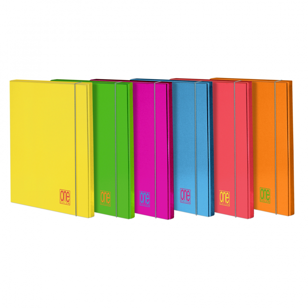 Dosar A4 cu elastic din carton laminat mat - One Color Fluo (26×35 cm) [1]