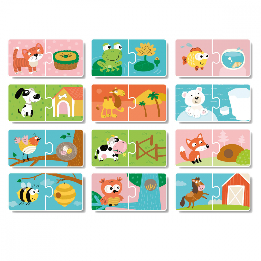 Duo Puzzle - Unde traiesc animalele? (2 piese) [2]