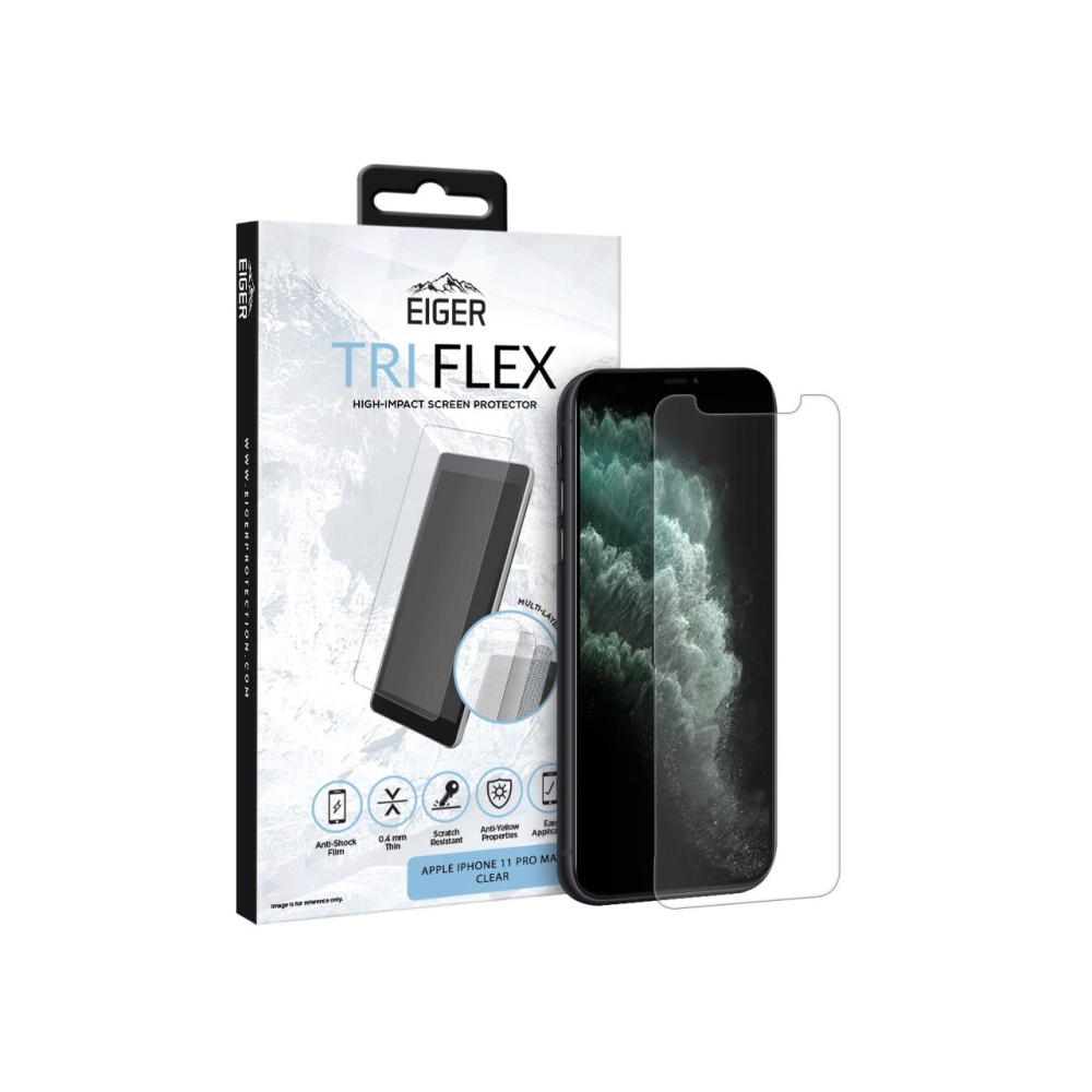 Eiger Folie Clear Tri Flex iPhone 11 Pro Max / Xs Max (0.4 mm, 5H) [2]