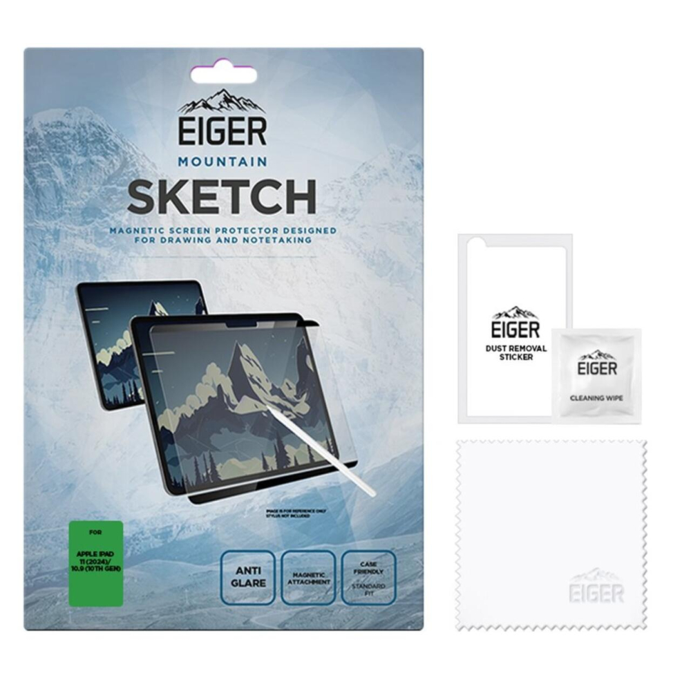 Eiger Folie Mountain Sketch iPad Air 11 (2024)/ 10.9 (10th Gen) Clear [2]