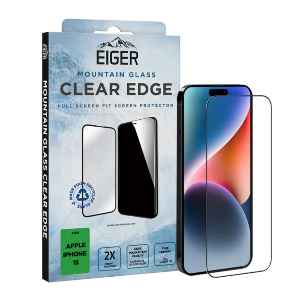 Eiger Folie Sticla 3D Mountain Glass GRS iPhone 16 / 15 / 14 Pro Clear [4]
