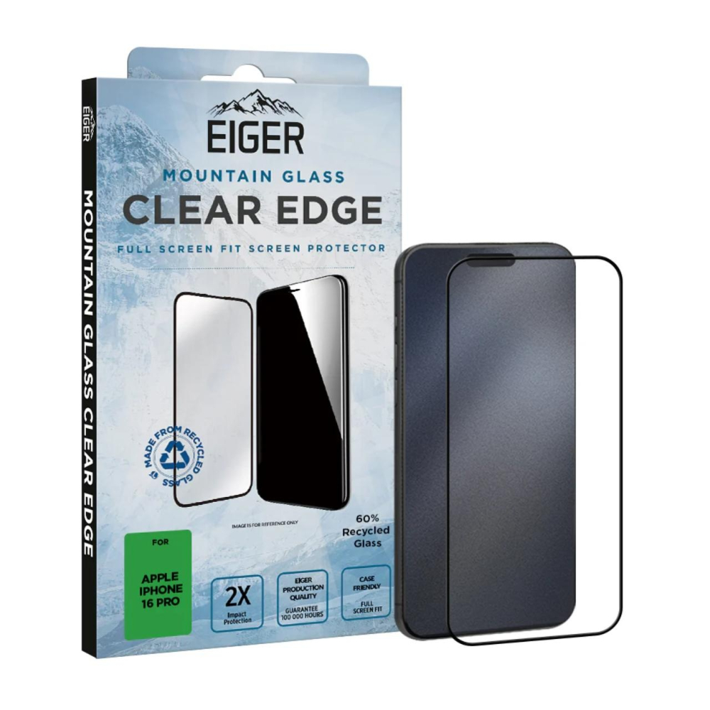 Eiger Folie Sticla 3D Mountain Glass GRS iPhone 16 Pro Clear [4]