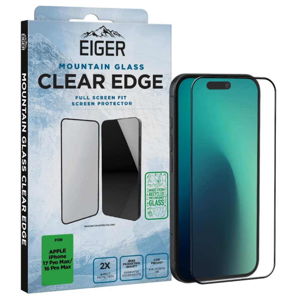 Eiger Folie Sticla 3D Mountain Glass GRS iPhone 17 Pro Max / 16 Pro Max Clear [4]