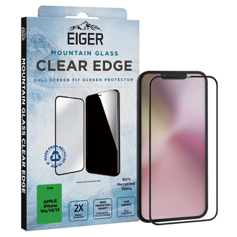Eiger Folie Sticla 3D Mountain Glass GRS iPhone 17e / iPhone 16e / iPhone 14 / iPhone 13 / iPhone 13 Pro Clear [4]