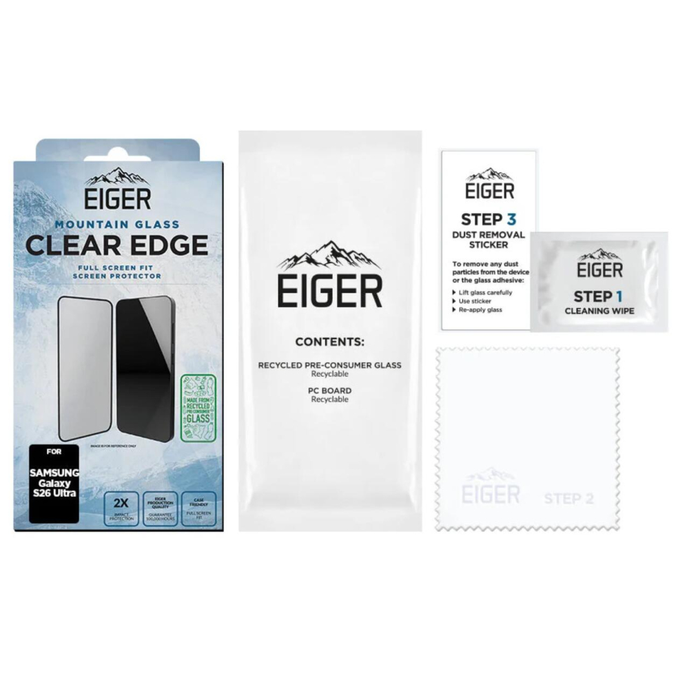Eiger Folie Sticla 3D Mountain Glass GRS Samsung Galaxy S26 Ultra Clear [3]