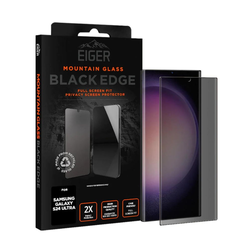 Eiger Folie Sticla 3D Privacy Mountain Glass GRS Samsung Galaxy S24 Ultra Black [4]