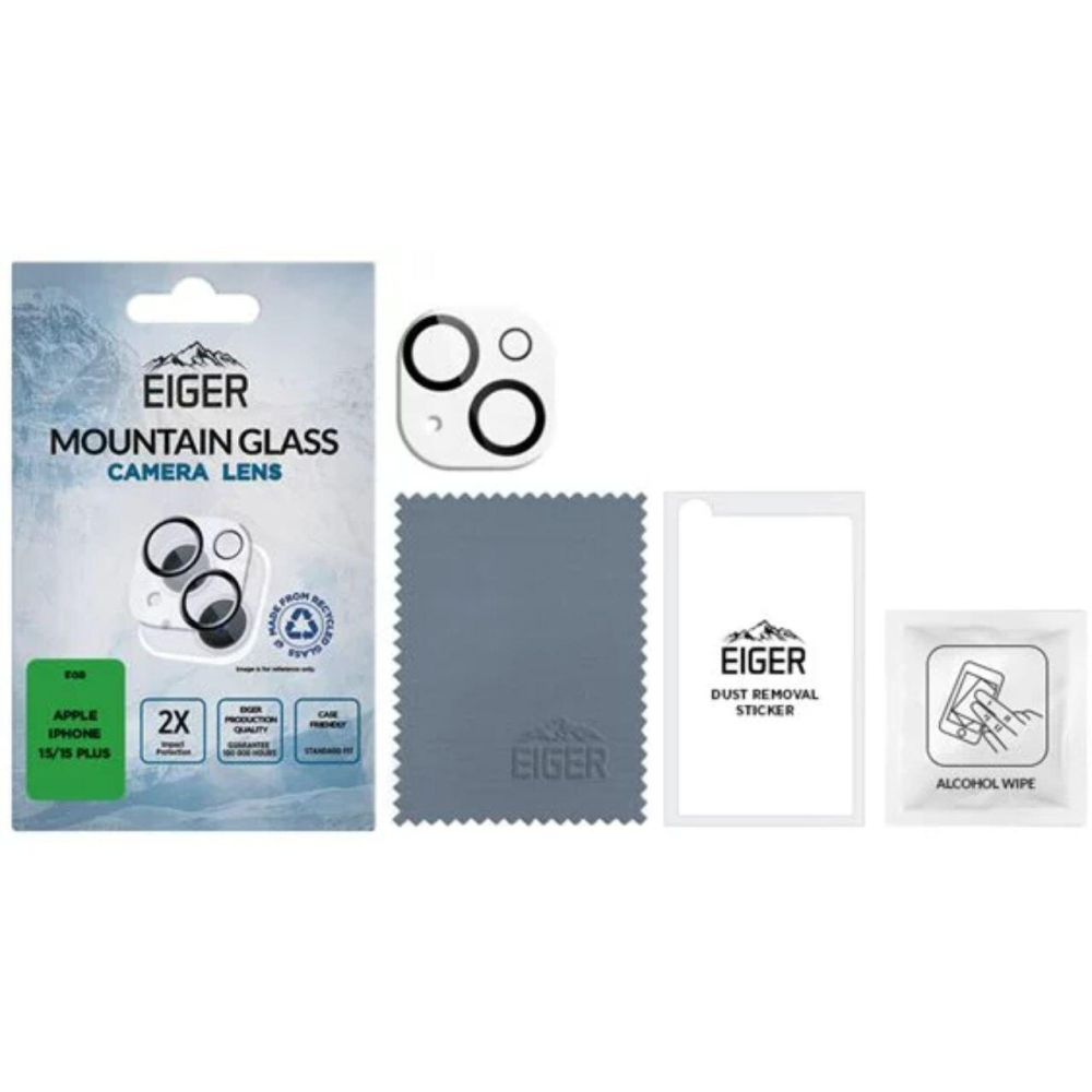 Eiger Folie Sticla Camera 3D Mountain Glass GRS iPhone 15 / 15 Plus Clear [2]