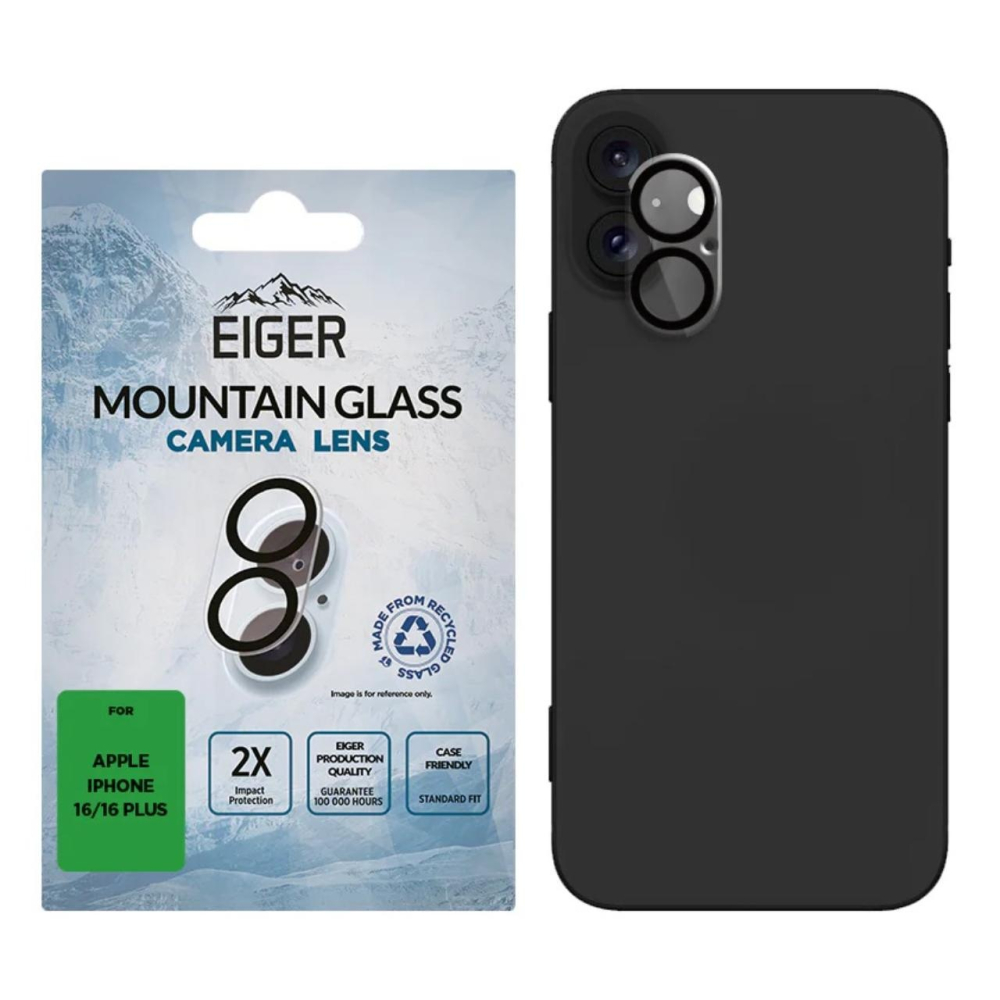 Eiger Folie Sticla Camera 3D Mountain Glass GRS iPhone 16 / 16 Plus Clear [3]
