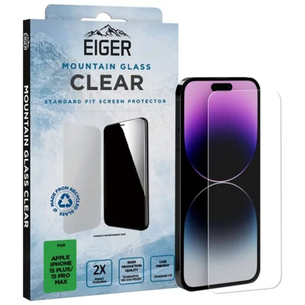 Eiger Folie Sticla Mountain Glass GRS iPhone 15 Plus / 15 Pro Max Clear [4]