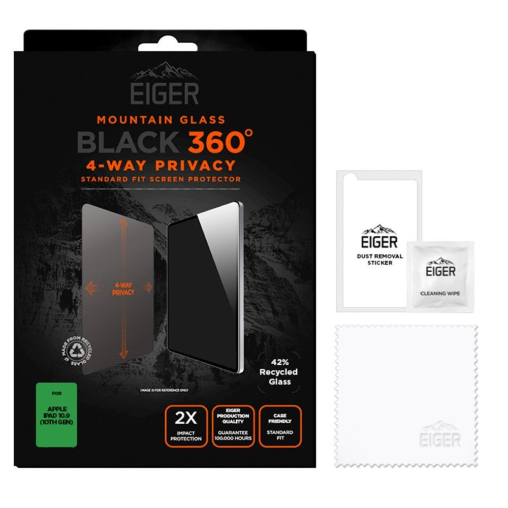 Eiger Folie Sticla Mountain Glass Privacy GRS iPad 10.9 inch (10th generation)/iPad 11 (11th Gen) Black [3]