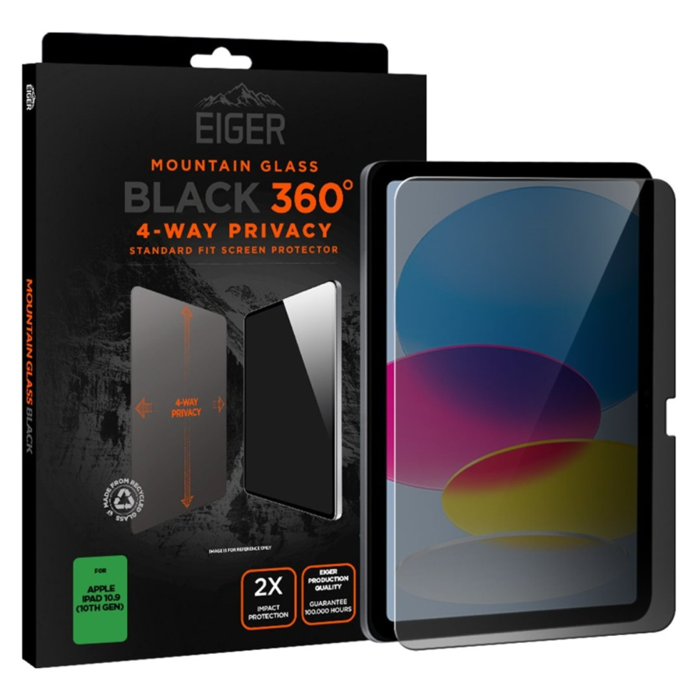 Eiger Folie Sticla Mountain Glass Privacy GRS iPad 10.9 inch (10th generation)/iPad 11 (11th Gen) Black [4]