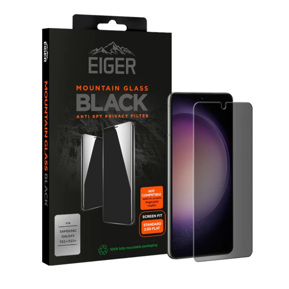 Eiger Folie Sticla Mountain Glass Privacy Samsung Galaxy S23 Plus Black [4]