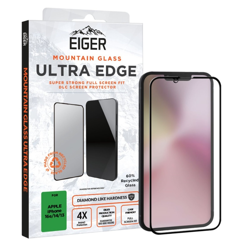 Eiger Folie Sticla Mountain Glass Ultra GRS iPhone 17e / iPhone 16e / iPhone 14 / iPhone 13 / iPhone 13 Pro Clear [4]