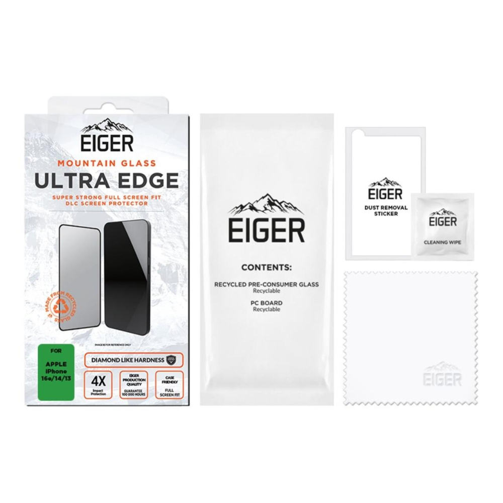 Eiger Folie Sticla Mountain Glass Ultra GRS iPhone 17e / iPhone 16e / iPhone 14 / iPhone 13 / iPhone 13 Pro Clear [3]