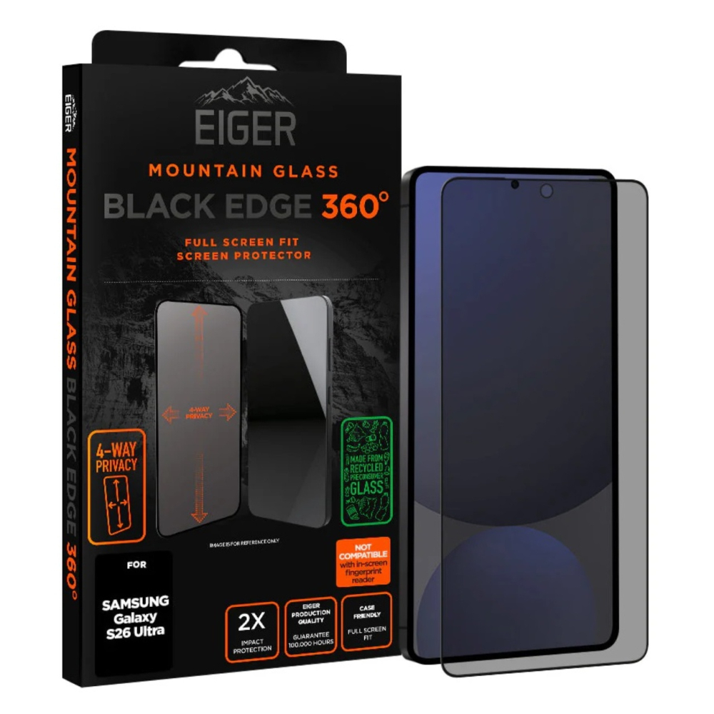Eiger Folie Sticla Privacy Mountain Edge GRS 360 Samsung Galaxy S26 Ultra Black [5]