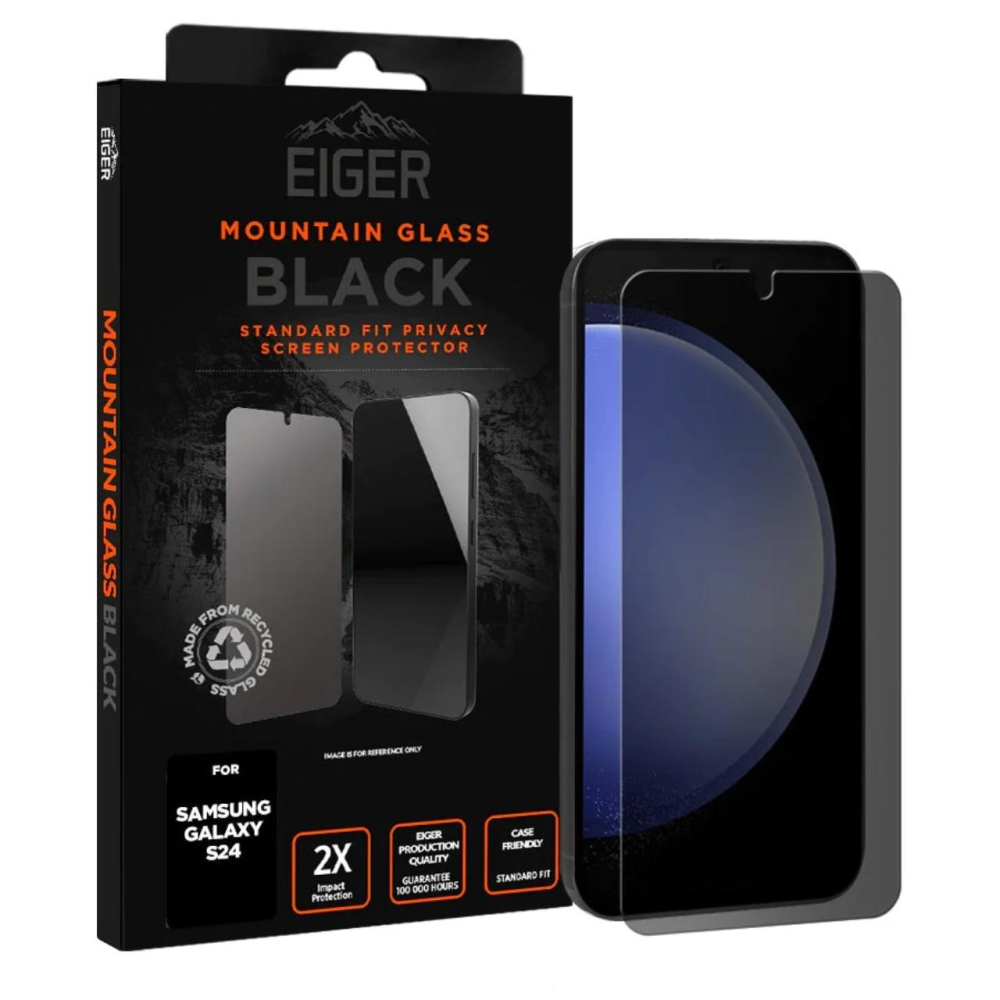 Eiger Folie Sticla Privacy Mountain Glass GRS Samsung Galaxy S24 Black [4]