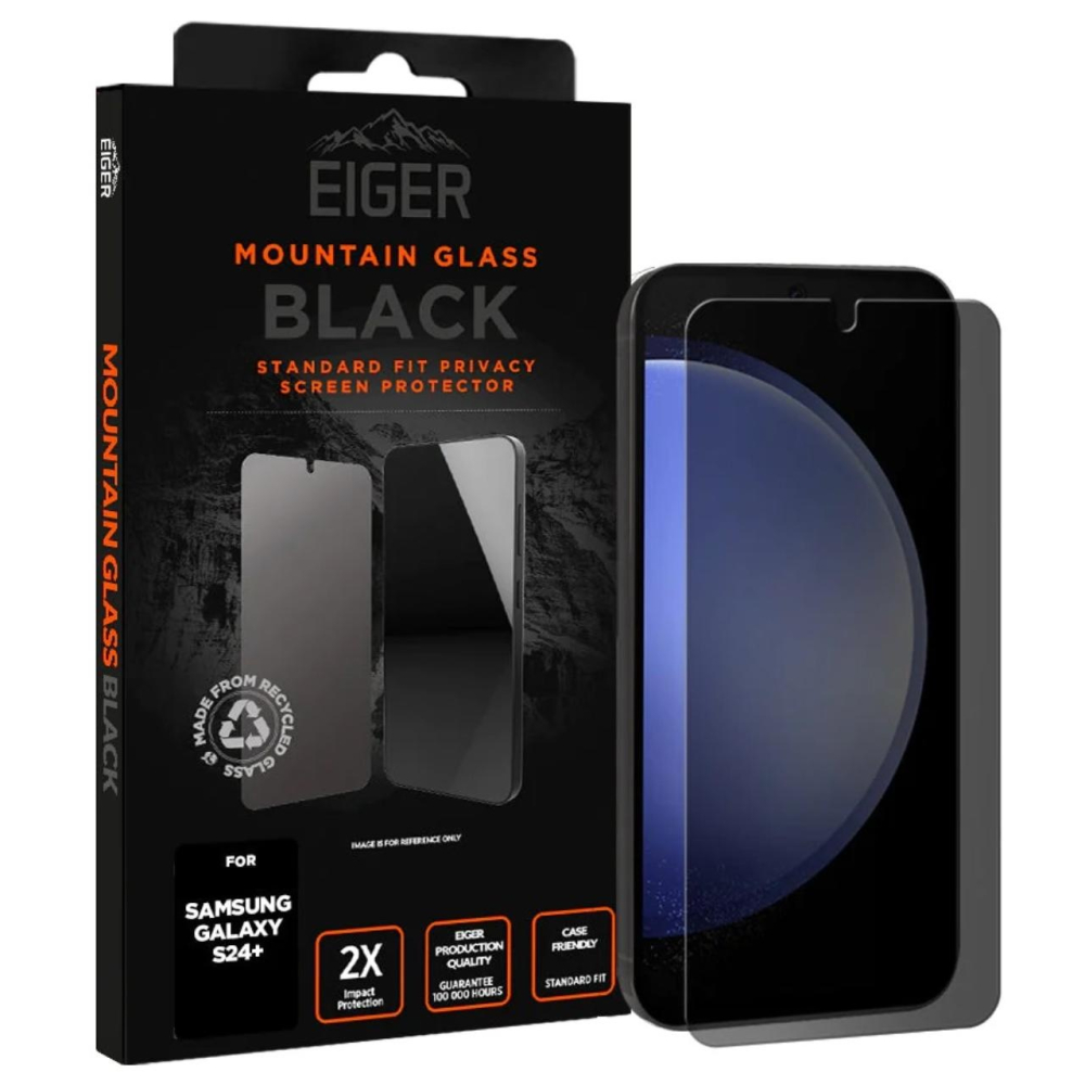 Eiger Folie Sticla Privacy Mountain Glass GRS Samsung Galaxy S24 Plus Black [4]