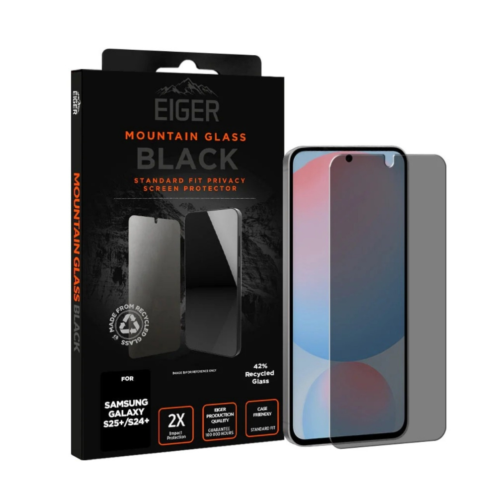 Eiger Folie Sticla Privacy Mountain Glass GRS Samsung Galaxy S25 Plus / S24 Plus Black [4]