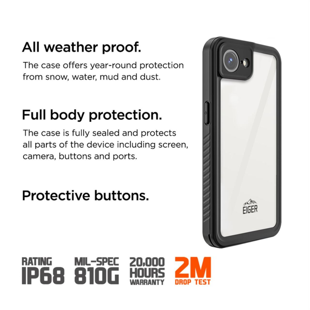 Eiger Husa Avalanche iPhone 17e / iPhone 16e Negru [4]