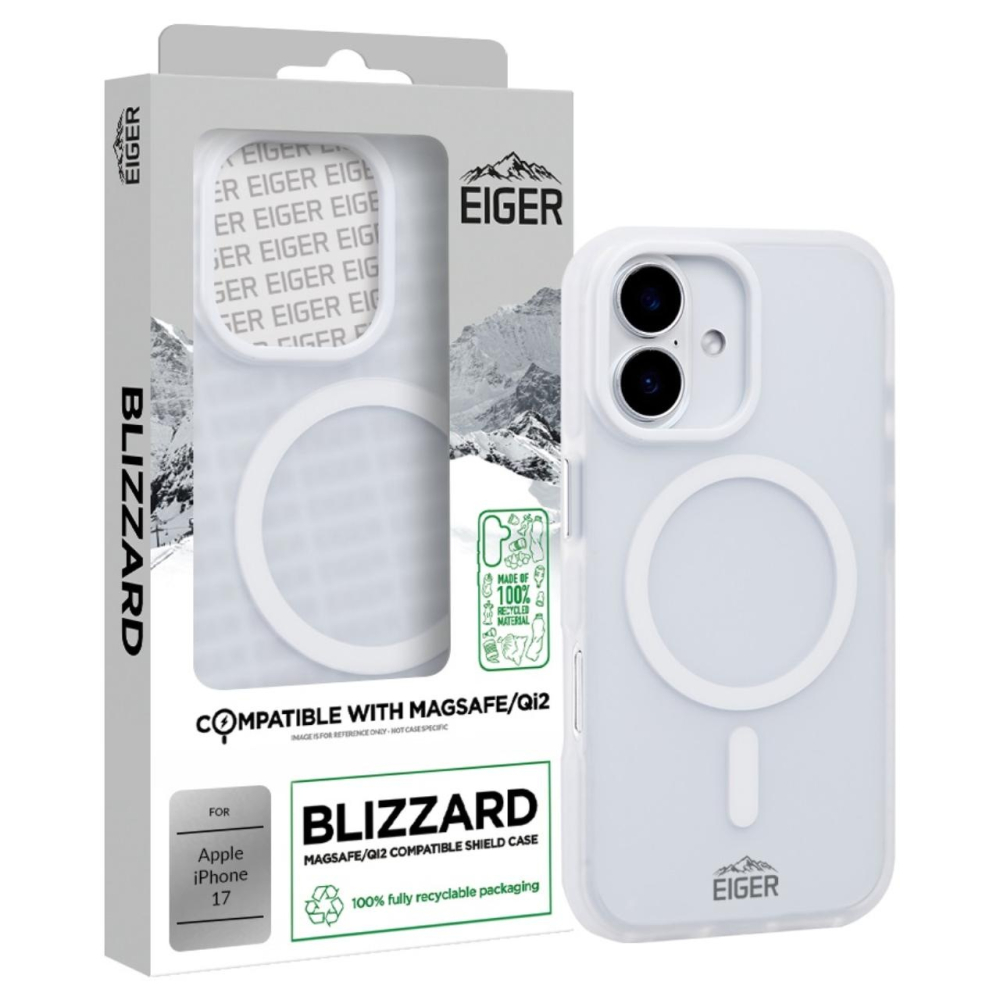 Eiger Husa Blizzard Magsafe GRS iPhone 17 Alb [4]