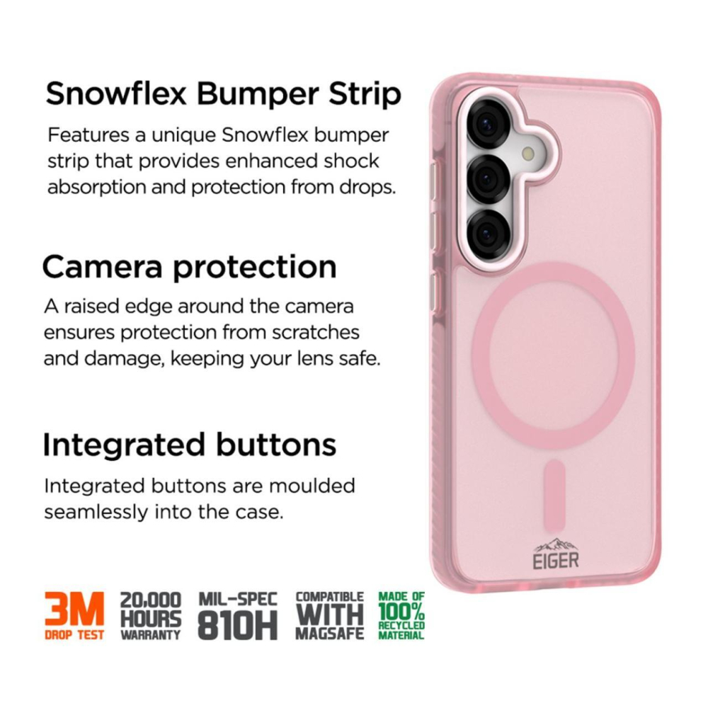 Eiger Husa Blizzard Magsafe GRS Samsung Galaxy S25 Roz [2]