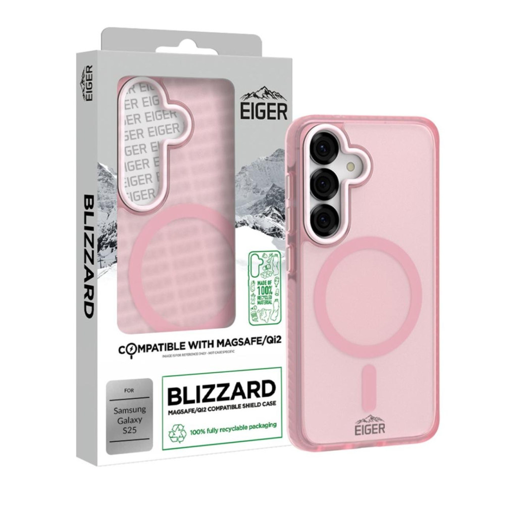 Eiger Husa Blizzard Magsafe GRS Samsung Galaxy S25 Roz [4]