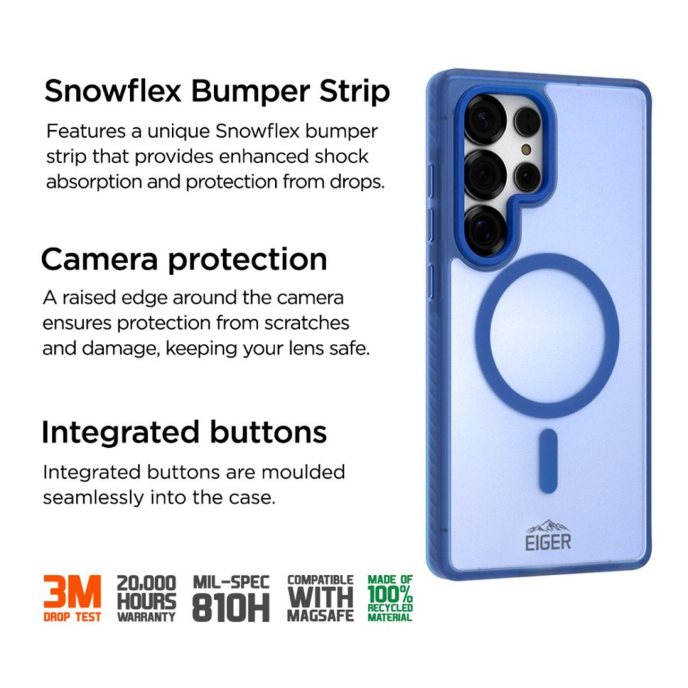 Eiger Husa Blizzard Magsafe GRS Samsung Galaxy S25 Ultra Albastru [2]