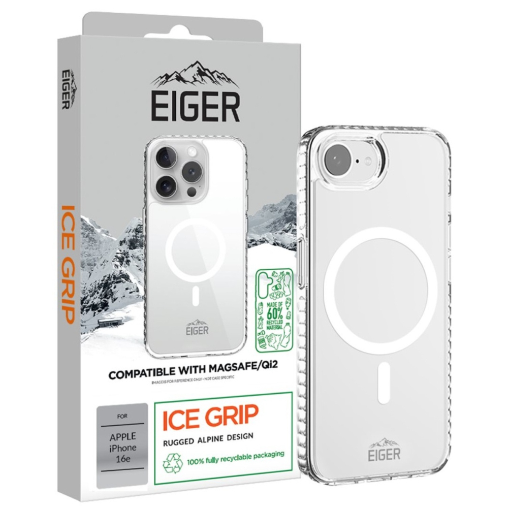 Eiger Husa Ice Grip Magsafe GRS iPhone 17e / iPhone 16e Clear [4]