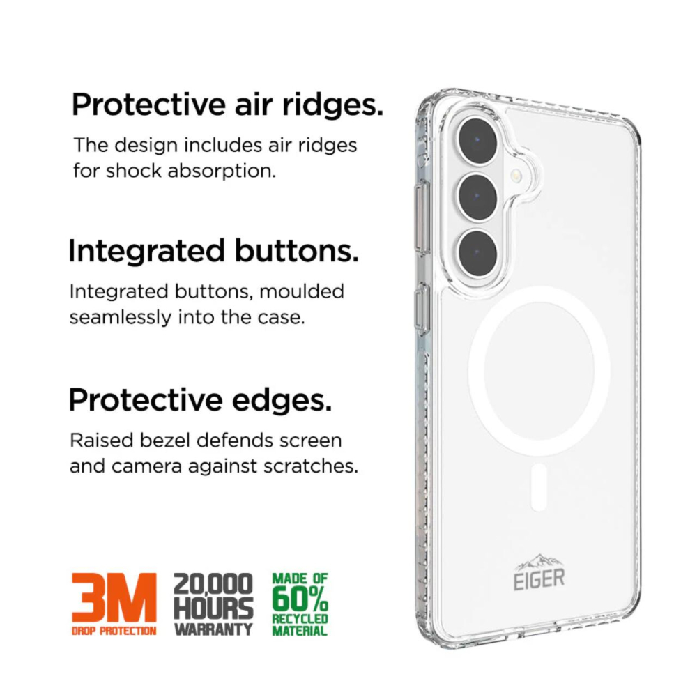 Eiger Husa Ice Grip Magsafe GRS Samsung Galaxy S26 Plus Clear [2]