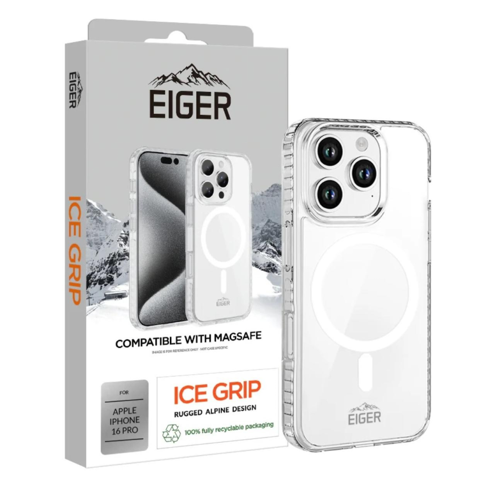 Eiger Husa Ice Grip Magsafe iPhone 16 Pro Clear [4]