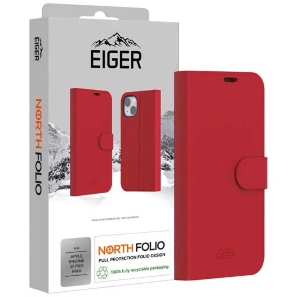 Eiger Husa North Folio Case iPhone 15 Pro Max Rosu [2]
