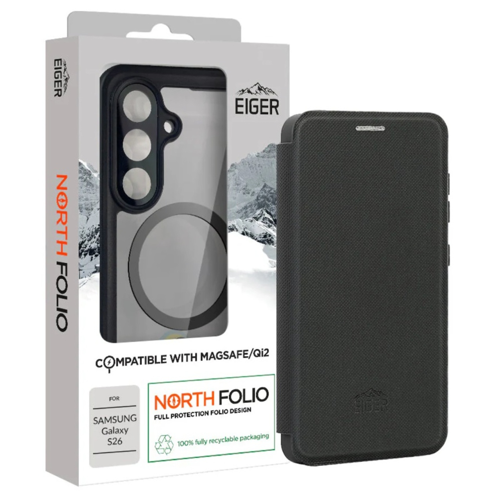 Eiger Husa North Folio Magsafe Samsung Galaxy S26 Negru [5]
