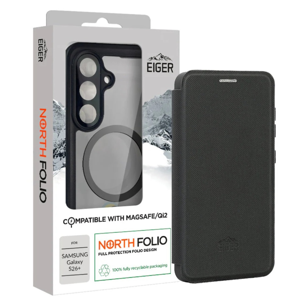 Eiger Husa North Folio Magsafe Samsung Galaxy S26 Plus Negru [5]