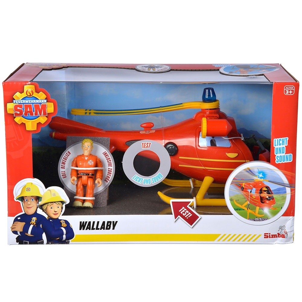 Elicopter electric Simba Fireman Sam Wallaby cu figurina Tom [11]