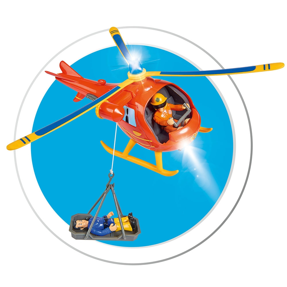 Elicopter electric Simba Fireman Sam Wallaby cu figurina Tom [4]
