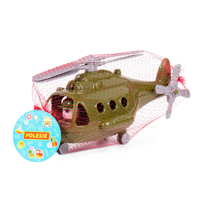 Elicopter militar Polesie Alpha 72436, 30cm, include pilot, plastic, verde, 3+ ani [6]