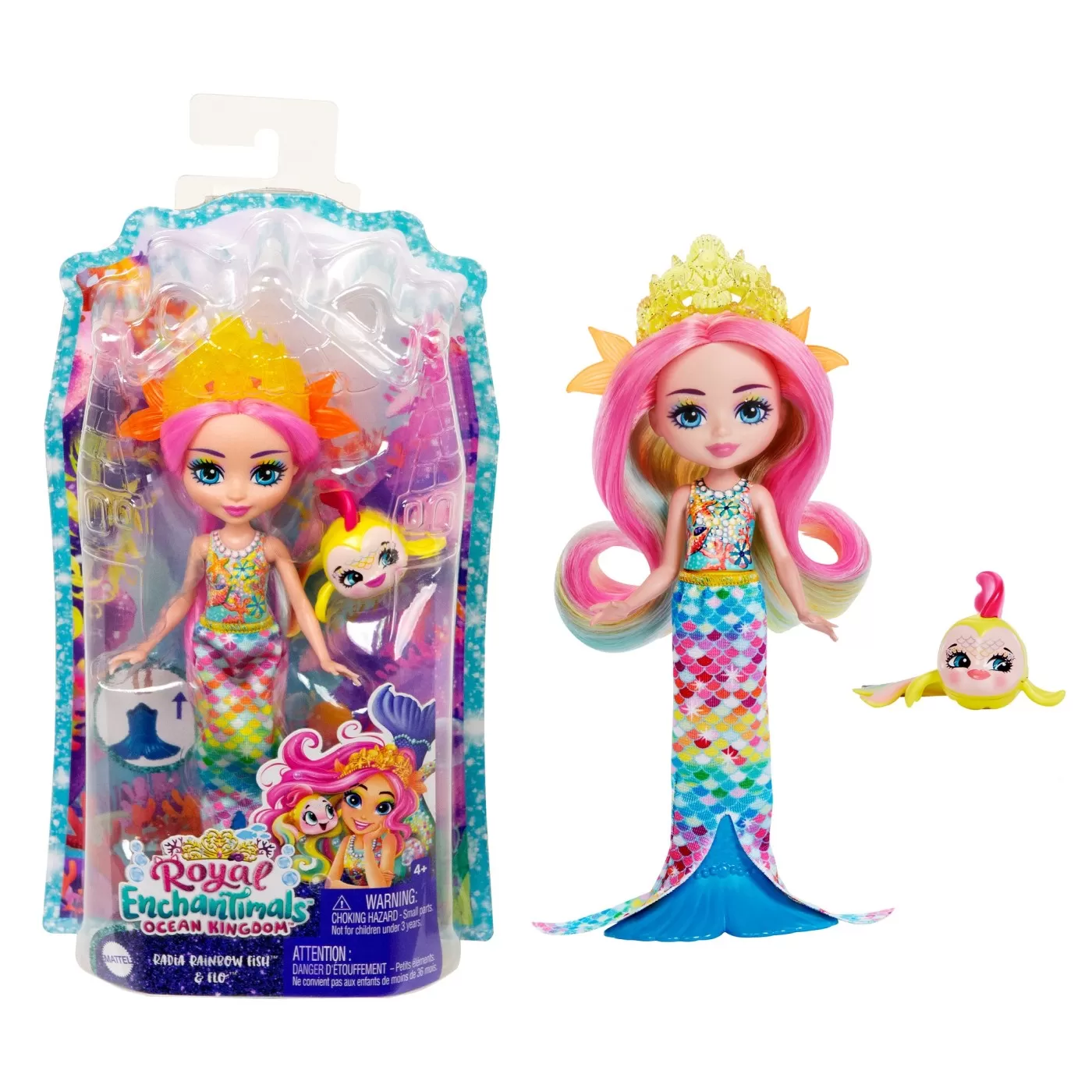 Enchantimals papusi si animalute radia rainbow fish si flo, varsta de la 3 ani la 10 ani [8]