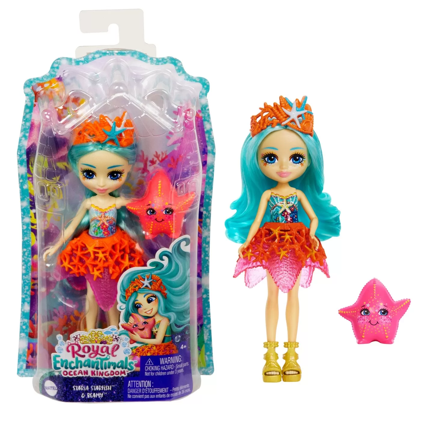 Enchantimals royal papusi si animalute staria starfish si beamy, varsta de la 4 ani la 12 ani [7]