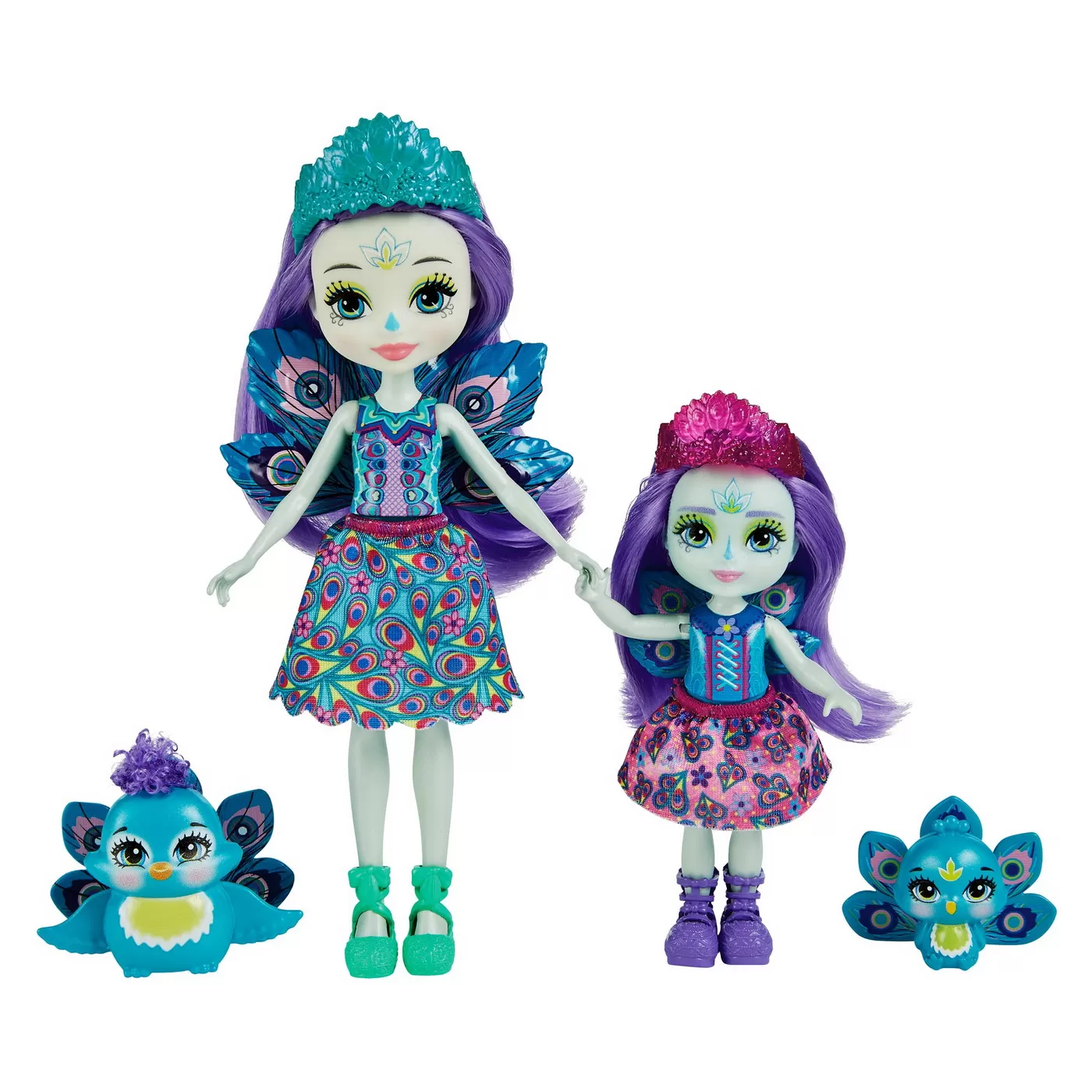 Enchantimals set papusi surori si animalutele lor patter peacock si flap si piera peacock si feather, varsta de la 3 ani la 10 ani [2]