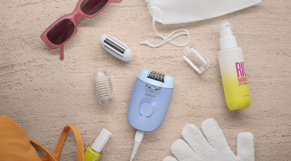 Epilator cu fir philips seria 4000 bre247/00, 2 viteze, 4 accesorii, retea, albastru, l x a x i (mm) 50x120x145 [9]