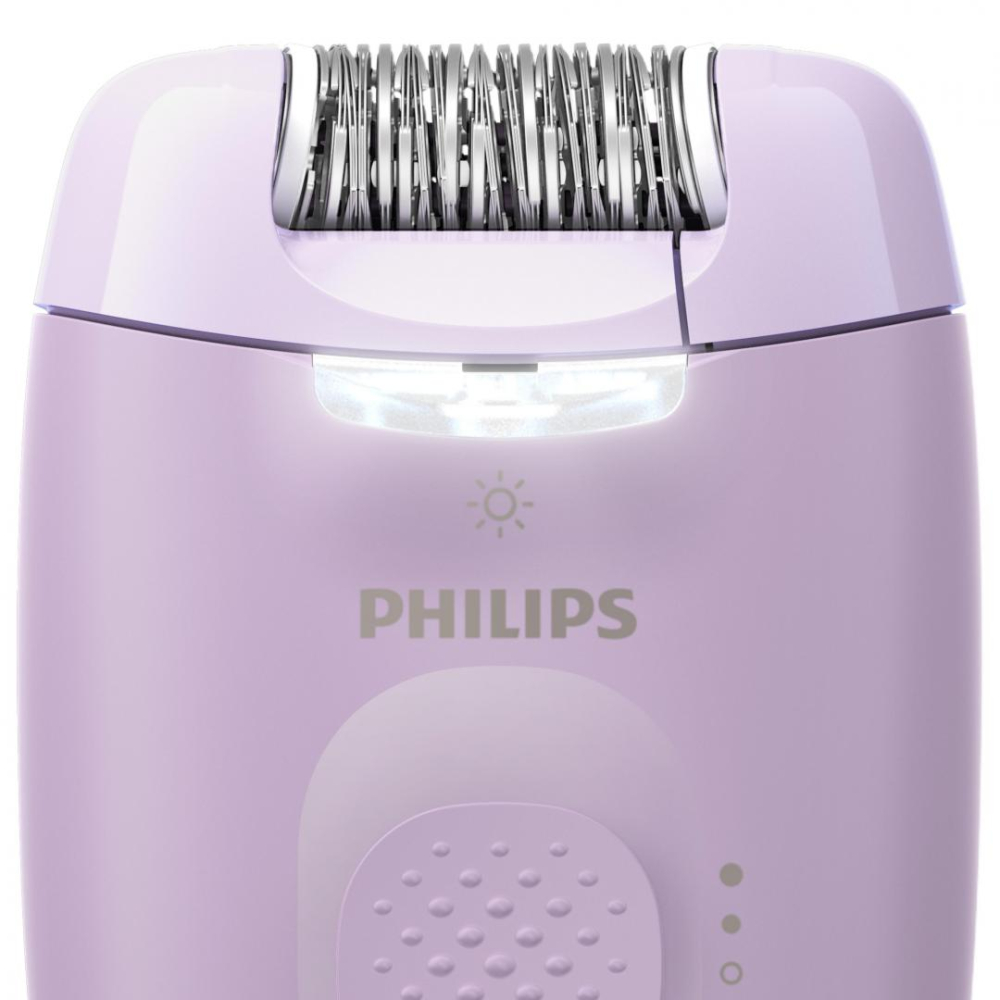 Epilator philips seria 4000 bre257/00, 2 setari de viteza, cap de epilare lavabil, 4 accesorii, lila, l x a x i (mm) 50x120x145 [5]