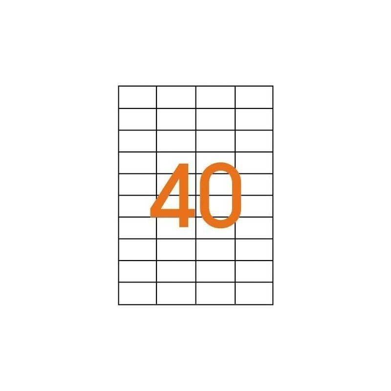 Etichete autocolante Agipa 100984, 40/A4, 52.5x29.7mm, permanente, colturi drepte, alb, top 100 coli (4000 etichete) [2]