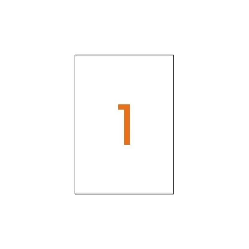 Etichete autocolante Agipa 128993, 1/A4, 210x297mm, nepermanente, colturi drepte, alb, top 100 coli (100 etichete) [3]